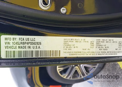 2023 Jeep Wagoneer L Series Ii 4X2 from USA, damaged, VIN 1C4SJRBP4PS562826